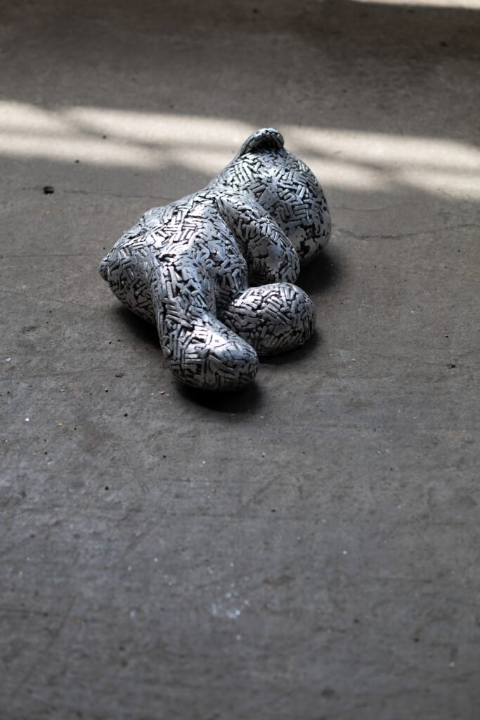 Bear study no. 6. Fine art sculpture by Andrew Miguel Fuller - Fabricated aluminum artwork by Andy Fuller - welded aluminum