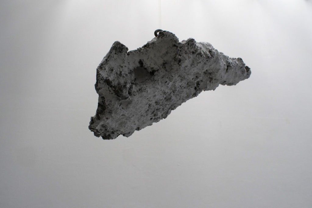 Cumulonimbus. A cloud study by Andrew Miguel Fuller. Concrete, pulverized marble, and steel sculpture by Andy AM Fuller