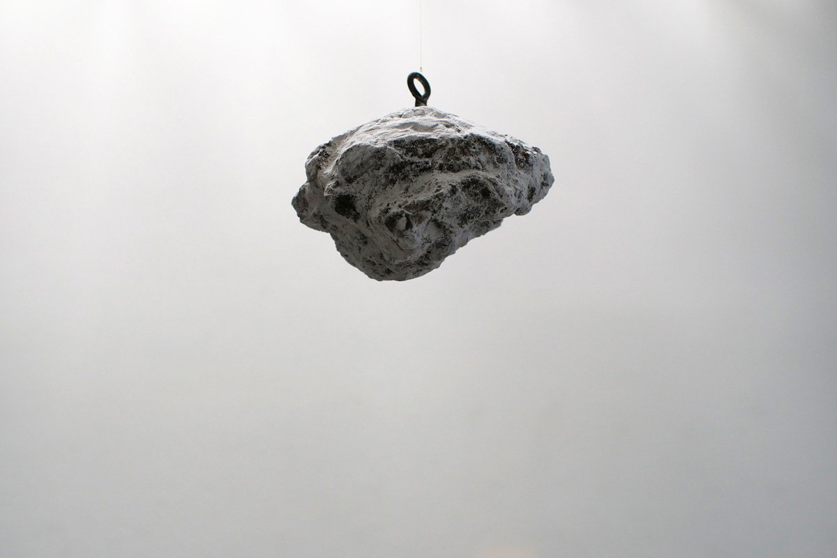 Cumulus. A cloud study by Andrew Miguel Fuller. Concrete, pulverized marble, and steel sculpture by Andy AM Fuller